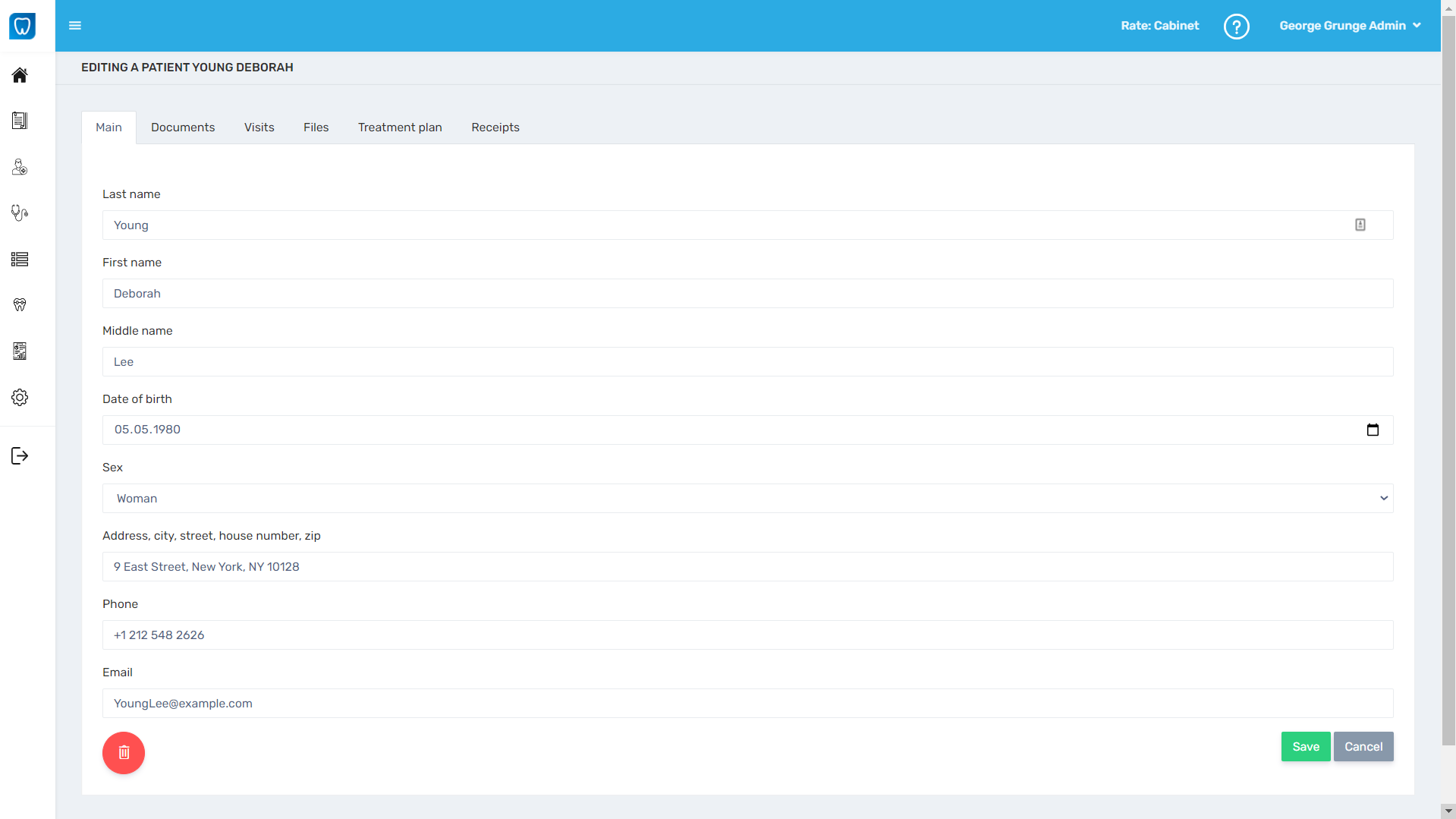 screenshot of Zubok CRM